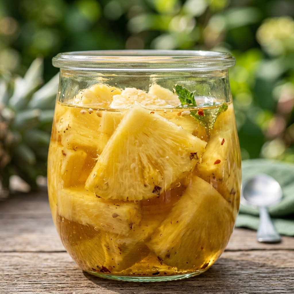 Dứa ngâm giòn mọng, cắn rất đã